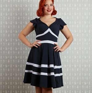 Miss Candyfloss Marisol-Lee nautical 1940s dress